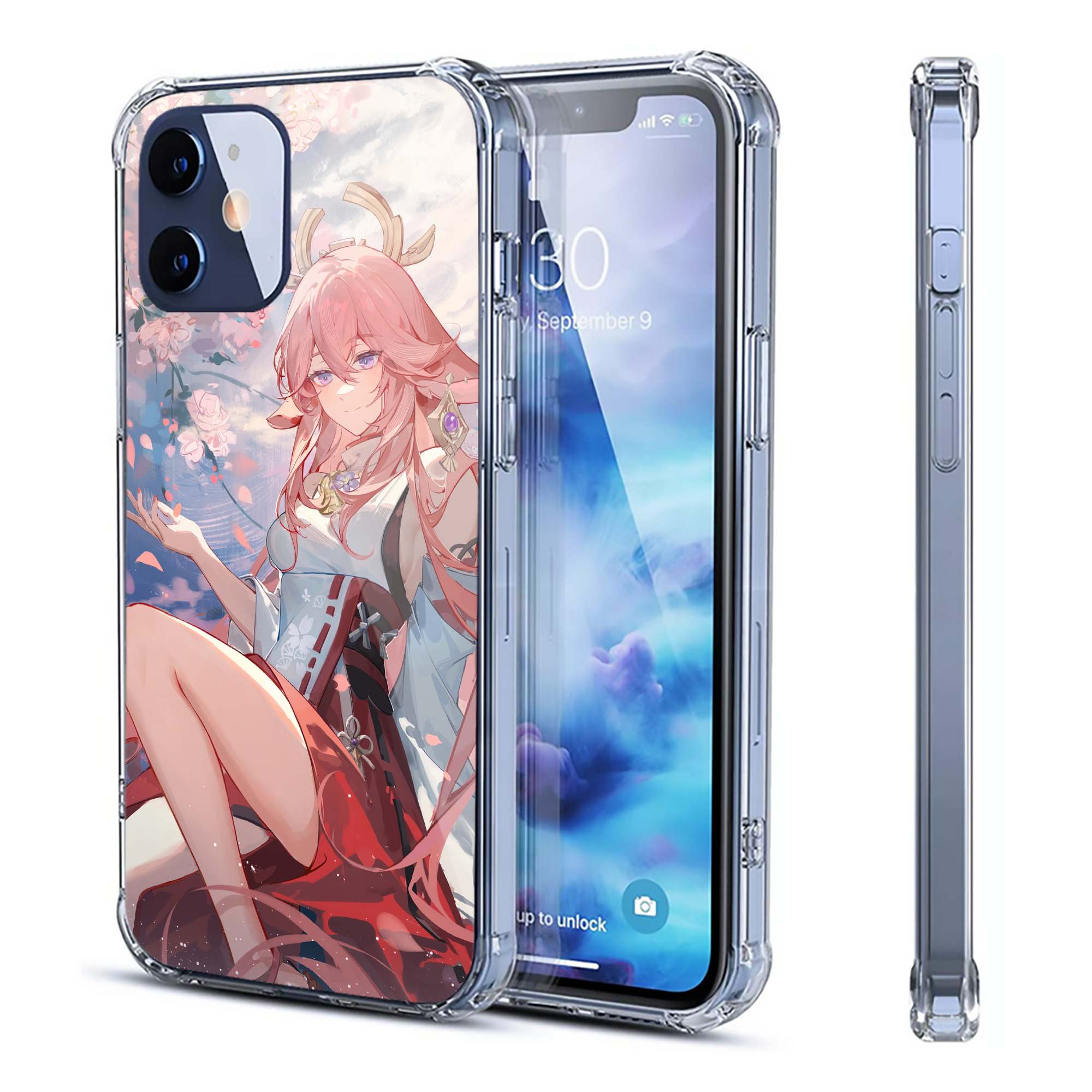 げんし神 genshin 【iPhone 12シリーズ対応】透明スマホケース（クリアソフトケース）